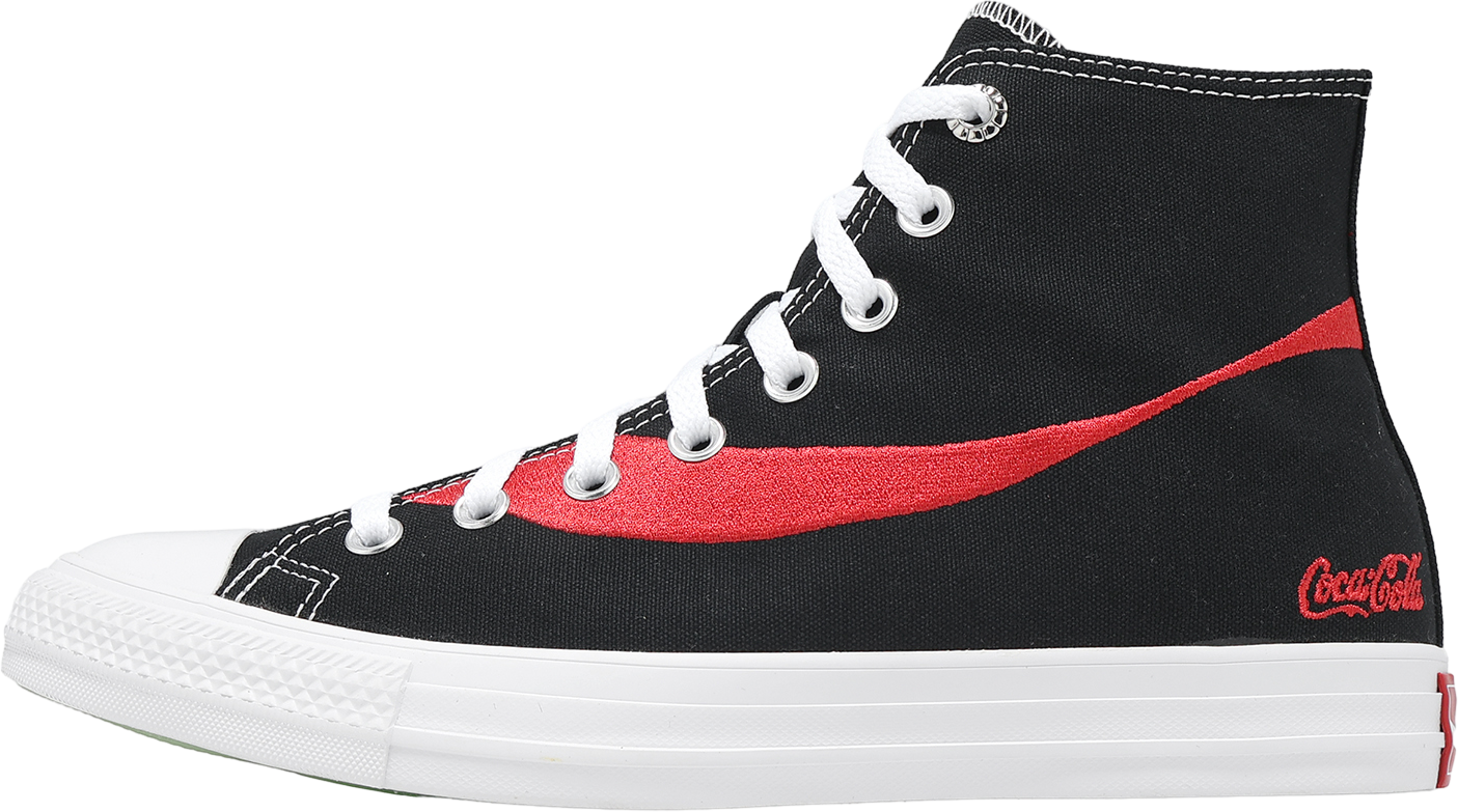 Converse CTAS Hi Logo Play Black University Red White Men\'s 8 Comme des Garçons PLAY x Converse Chuck Taylor Hi | Black  main image 2