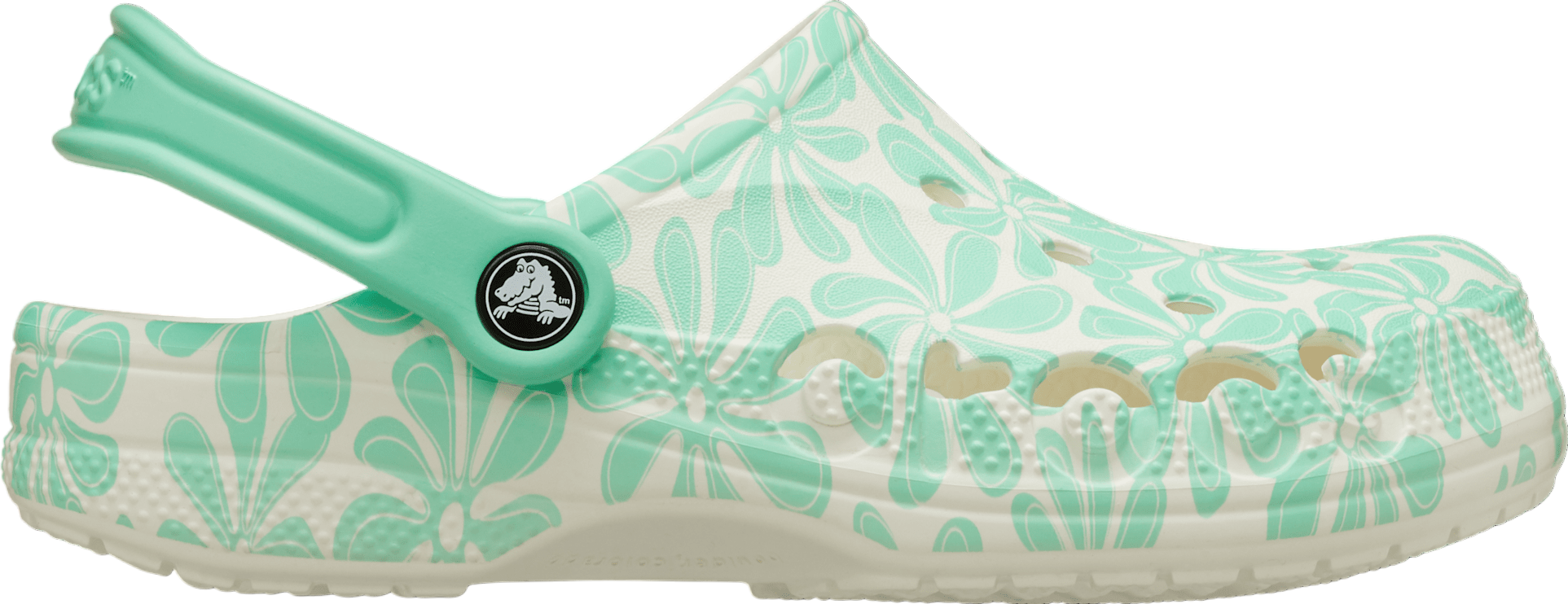 CROCS Baya Seasonal Printed Slip On Clogs Mens 10 Womens 12 Sandals Green White CROCS Mens 10 Womens 12 Baya Seasonal Printed Lightweight  main image 3