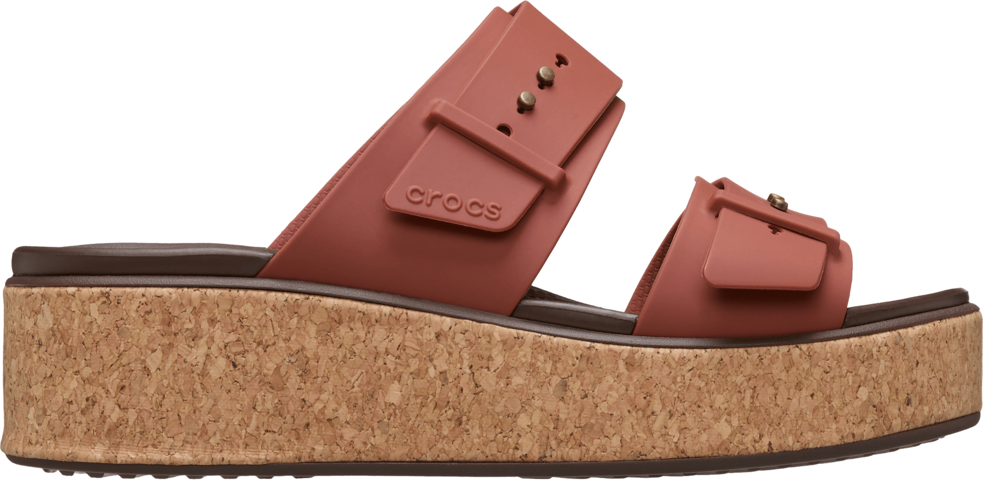 Crocs Brooklyn Cork Buckle WMNS Rust | KicksOnFire