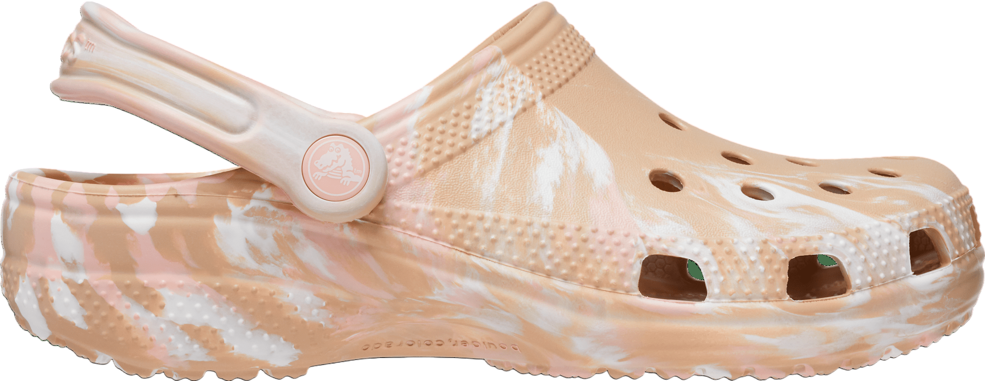 Crocs Classic Marbled Clog - Chai / Pink Rose Sz 12 Men Crocs Adults Classic Clogs Colors: Quartz Marble Print Sizes  main image 2