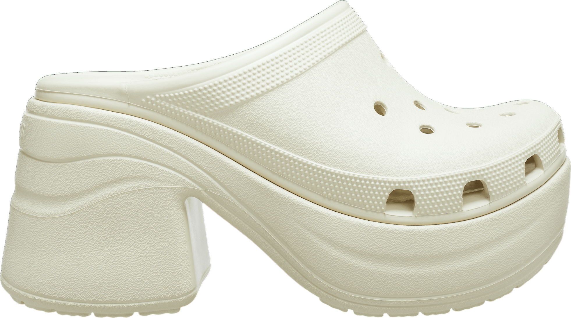 Crocs Siren Platform Clogs Shoes W10/M8 Bone Cream Glam  display picture 3