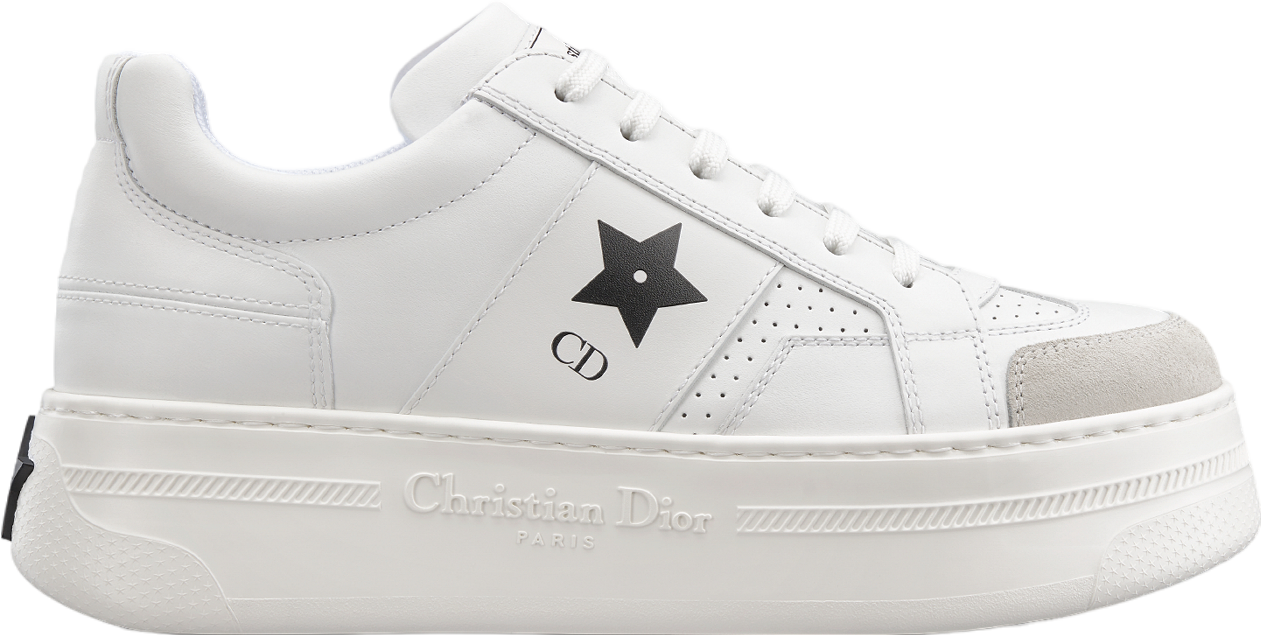 Dior Star White Dior Sneakers Womens Dior Star Platform WMNS White Calfskin Black KicksOnFire