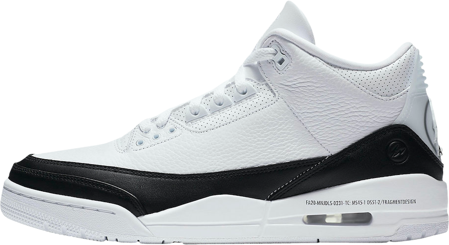fragment x Air Jordan 3 White Black