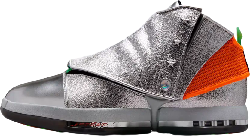 Free The Youth x Air Jordan 16 Metallic Silver / Picante Red