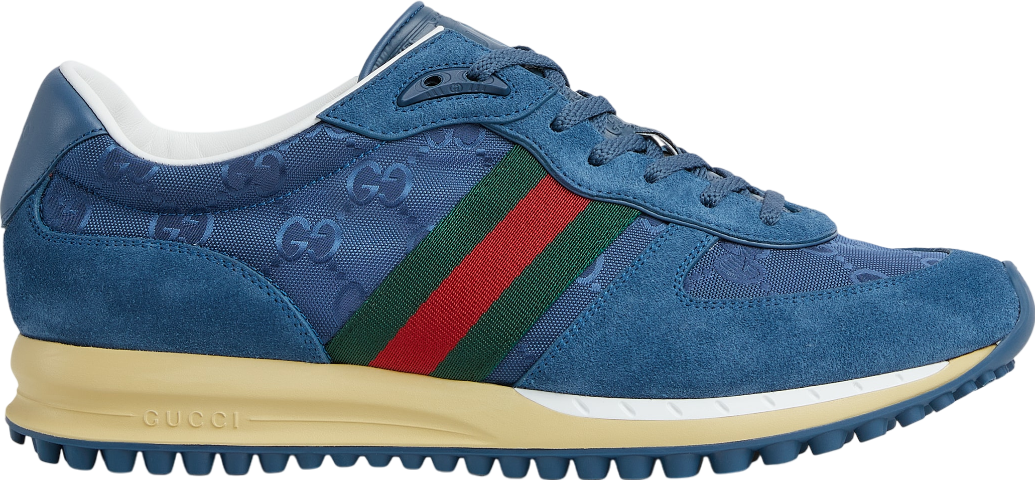 GUCCI 832461 Men\'s Canvas Blue GG Re-Motion sneaker, Size UK 9‎ Gucci Re-Motion sneakers for Men - Blue in UAE | Level Shoes main image 4