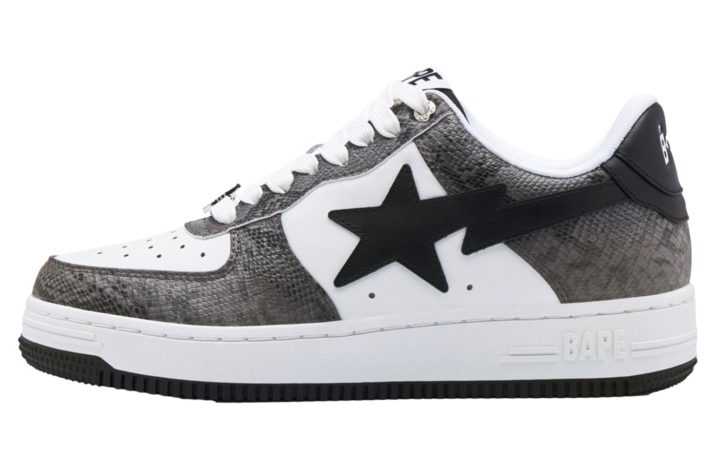 Bape Snaketop Bape Sta Snake WMNS Black / Grey / White | KicksOnFire