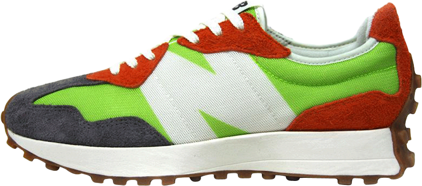 New Balance 327 Lime Green Red