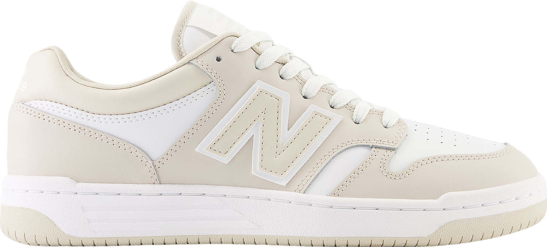 NWT New Balance Men 480 V1 Sneaker, Timberwolf/White, size 4.5 M New Balance 480 - Timberwolf/White • Find prices » main image 2