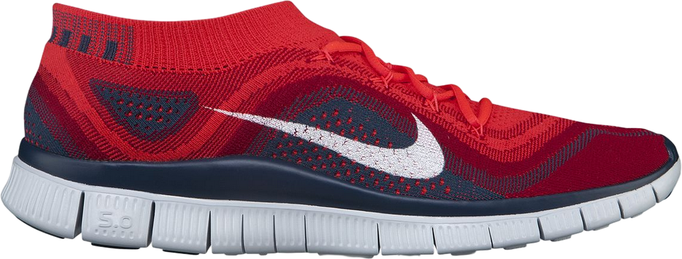 Nike Free Flyknit+ - Electric Green / White - Bright Crimson  display picture 2