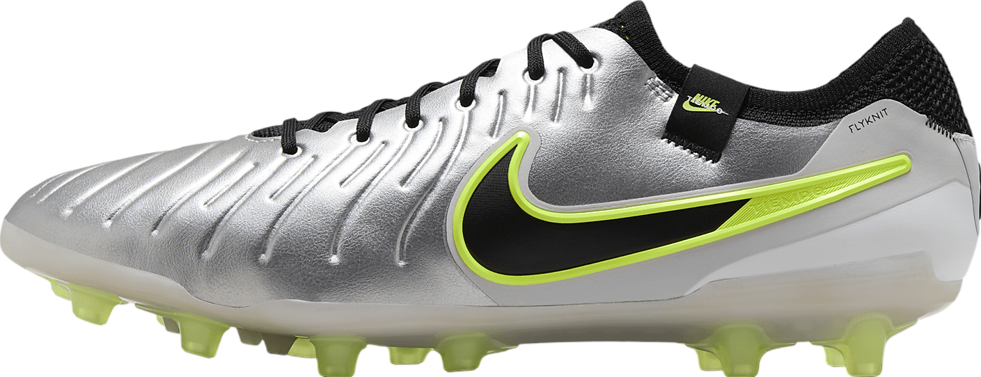 Nike Tiempo Legend 10 Elite AG Metallic Silver / Volt