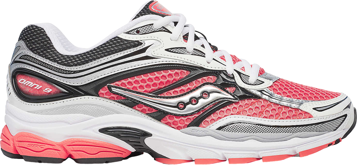 Saucony Progrid Omni 9 Silver Coral Pink and White Mesh Running Sneakers ? What if one of the best techwear sneakers right now came  main image 2