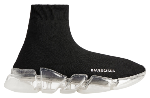 Balenciaga Speed Recycled Knit Mule WMNS Black / White | KicksOnFire