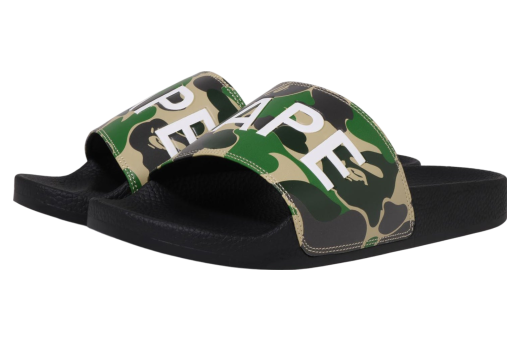 Bape 1st Camo Slide Sandals Green | KicksOnFire