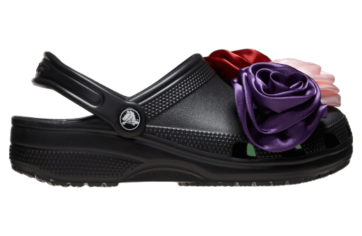 Crocs Classic Rosette Clog Black | KicksOnFire