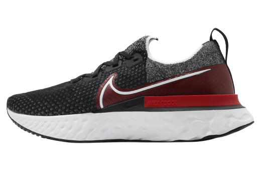 Nike React Infinity Run Flyknit Black White University Red