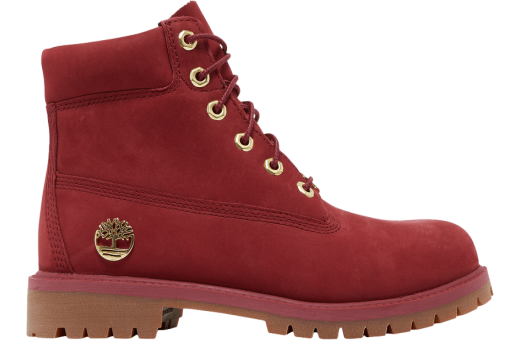 Timberland 6 Inch Premium Junior Burgundy