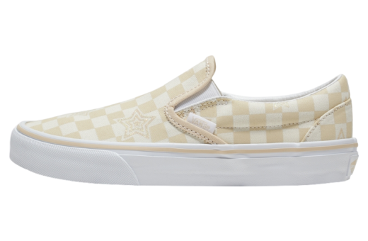 Vans Classic Slip-on Checkerboard Stars Tan